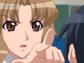 Anime school gangbang with innocent teen sweetheart